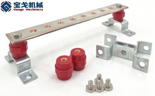 Lightning Protection Grounding Equipment Room Tin Plated Copper Busbar with PU Cover