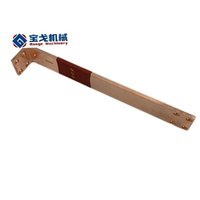 Red Plastic Insulation Cover Red Copper Busbar 260*30*3mm with Electrical Conductivity