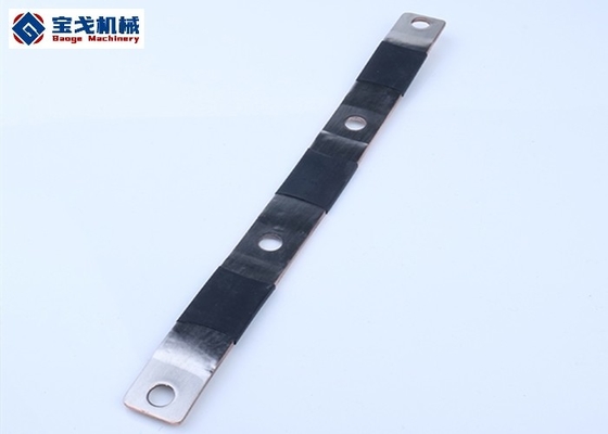 Bare Flat Copper Battery Terminal Busbar With Black Heat Shrink Tube