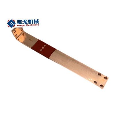 Red Plastic Insulation Cover Red Copper Busbar 260*30*3mm with Electrical Conductivity